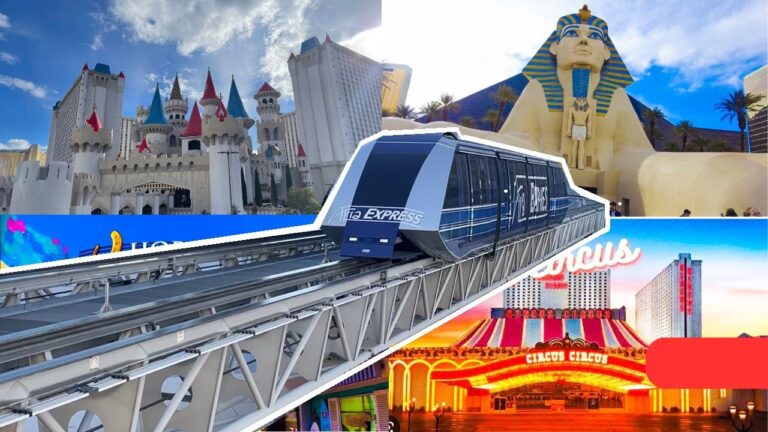 Las Vegas Monorail Vs Free Tram Vs Bus vs Walking!