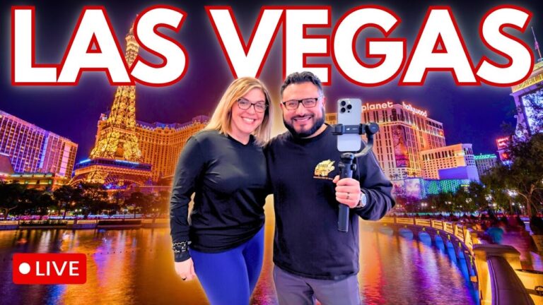 🔴SUNDAY CROWDS in VEGAS? | Bellagio & Cosmopolitan Live Cam | Sunday March 22, 2026