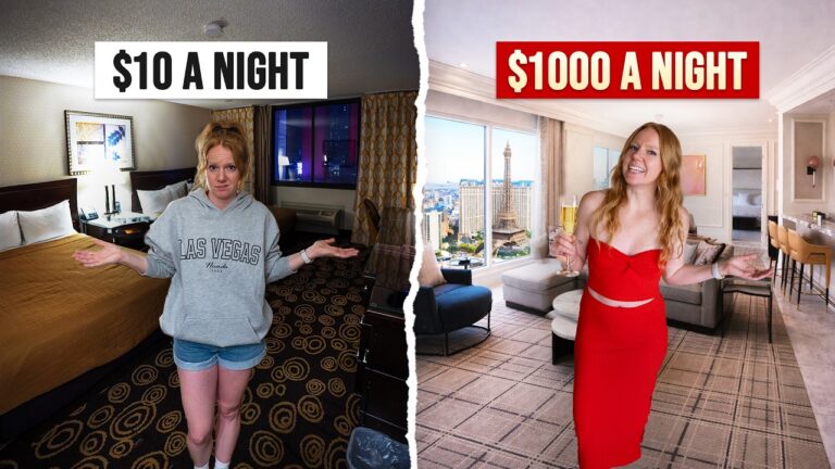 $10 vs $1000 Hotel Room in LAS VEGAS! – How Do They Compare??