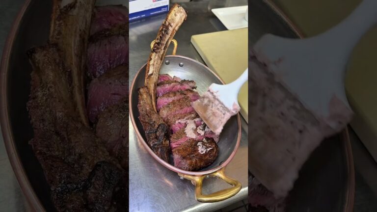 $147 44oz Tomahawk Steak from Oscar’s Steakhouse at The Plaza Hotel in Las Vegas
