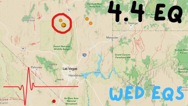 4.4 Earthquake just north of Las Vegas this morning. Nevada seeing a major increase in Eqs. Wed.