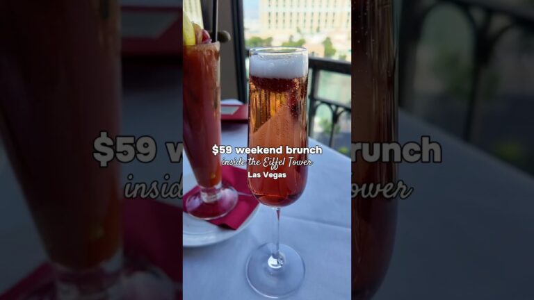 $59 brunch inside the Eiffel Tower in Las Vegas… worth it? 👀 #lasvegas #brunch #eiffeltower #vegas