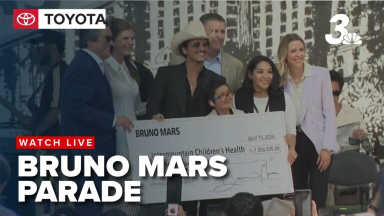 Bruno Mars Parade on Las Vegas Strip