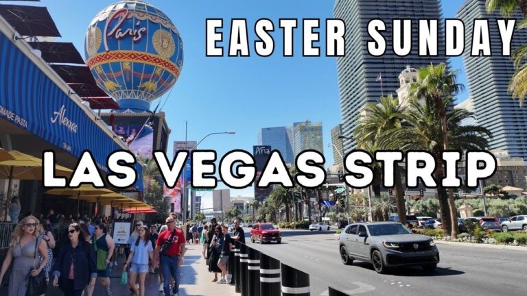 Easter Sunday Morning Walk On The Las Vegas Strip! Bellagio, Wynn, Venetian Hotel & More