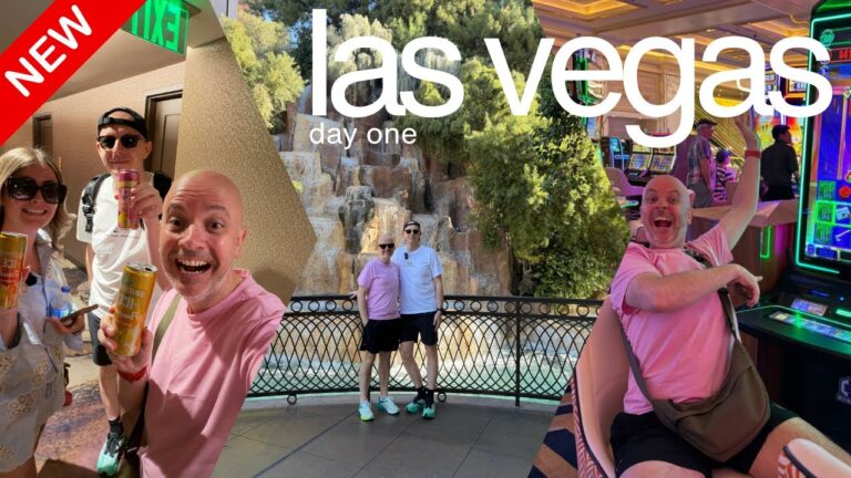 FIRST DAY IN LAS VEGAS 🎰 Drinking on the Strip at 8:30AM & Our FIRST WIN!