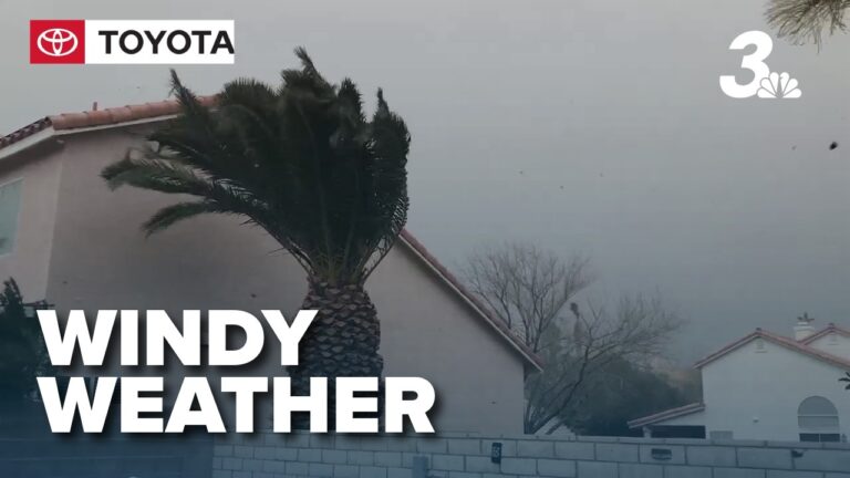Gusty winds blow through Las Vegas to start Friday