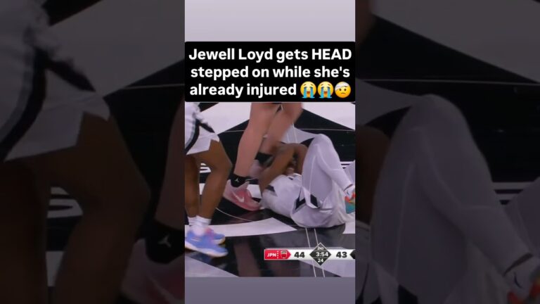 😱 Jewell Loyd HEAD Stepped On While Already Down Injured | Las Vegas Aces WNBA women’s basketball