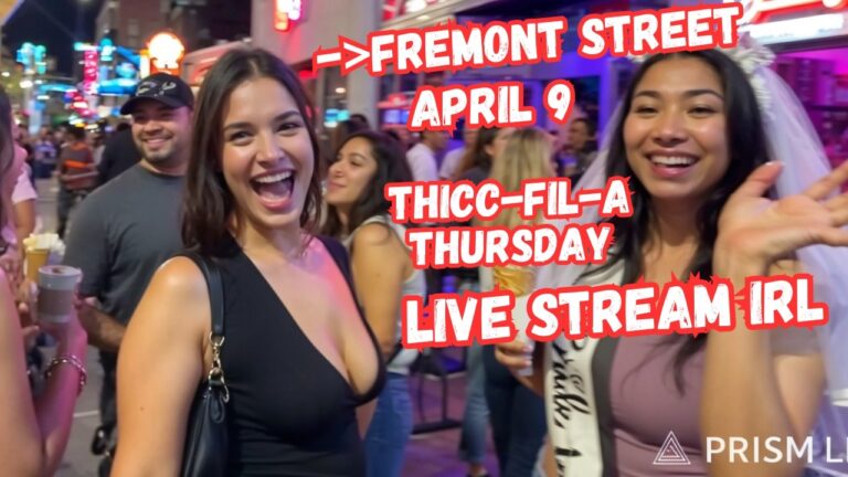 LIVE Las Vegas Fremont street, Thirsty Thursday livestream IRL