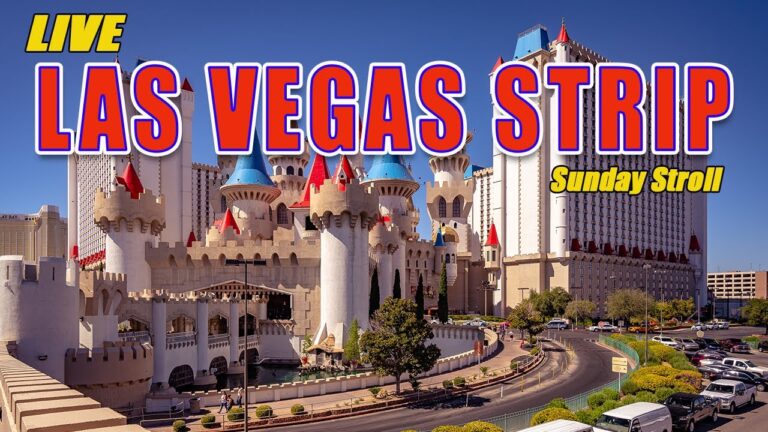 🏰🫶🏼Las Vegas Live Sunday Strip Stroll! #live #walking #relaxing #lasvegasstrip