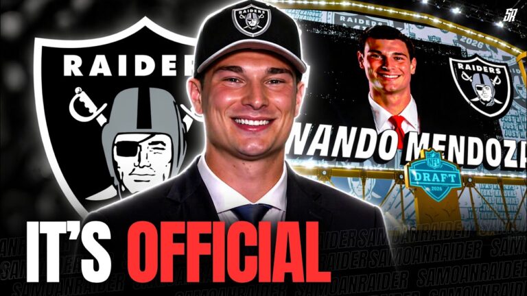 Las Vegas Raiders Officially DRAFT Fernando Mendoza First Overall
