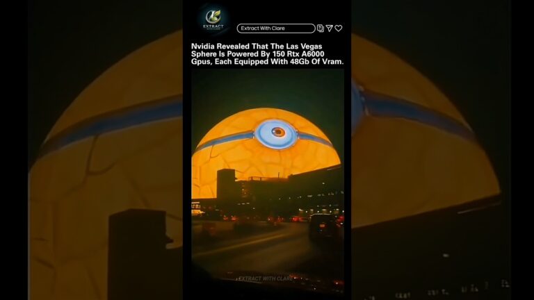 Las Vegas Sphere Runs on 150 RTX A6000 GPUs 😳🔥 #Shorts
