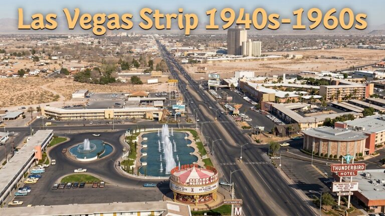 Las Vegas Strip (1940s–1960s): When Gangsters Built the Desert Empire (AI Reconstruction)