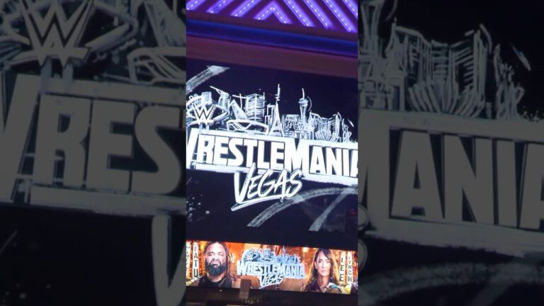 Las Vegas is clearly ready for #WrestleMania!🔥 (🎥:  ⁨@jaybyrdfilms )