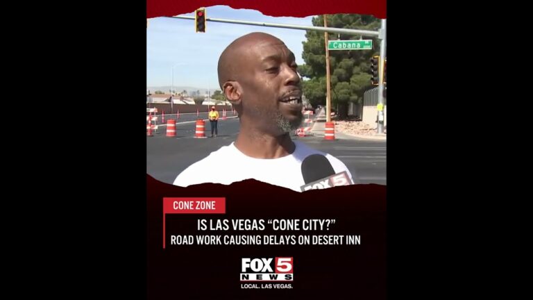 Las Vegas residents share frustration with sewer road work causing delays on Desert Inn Road