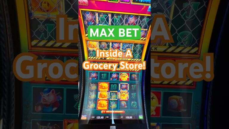 Max Bet HUFF N’ PUFF Inside A Grocery Store! #slot #gambling #casino