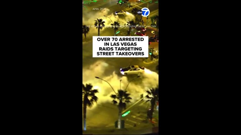 Over 70 arrested in Vegas street takeover