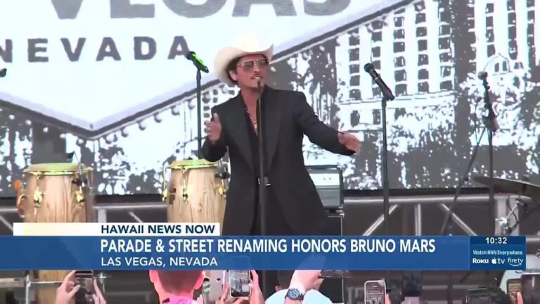Parade, street renaming in Las Vegas honors Bruno Mars