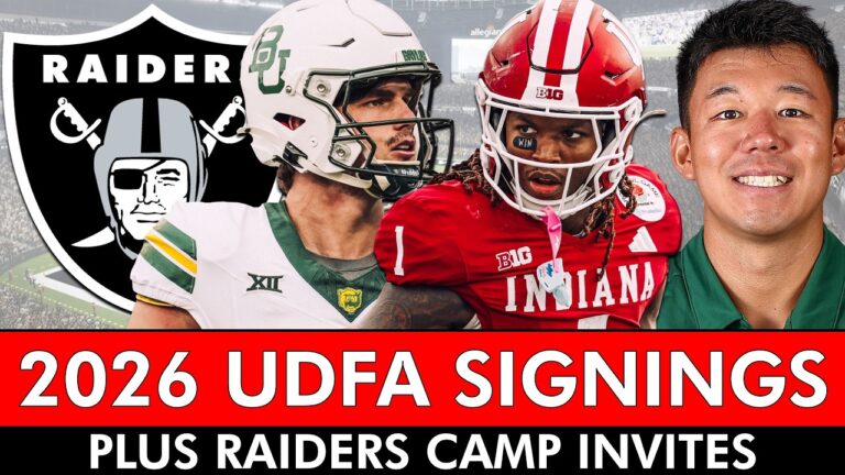 Raiders UDFA Tracker 2026: Las Vegas Signed These UDFAs After 2026 NFL Draft + Raiders Camp Invites