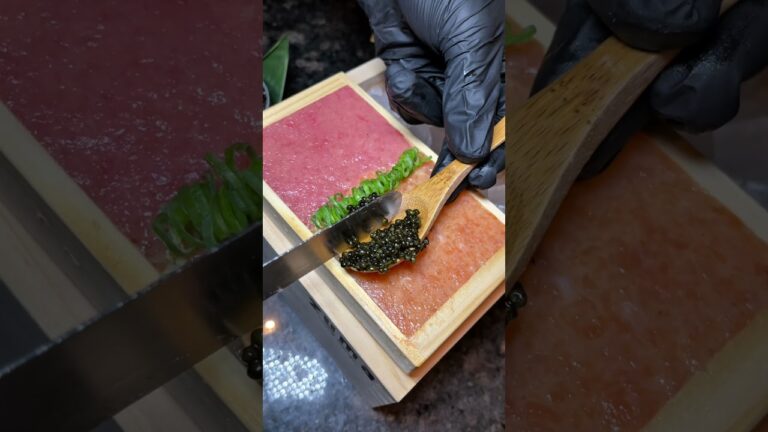 Salmon and Tuna Tartare with Oscietra Caviar from Zuma in Las Vegas