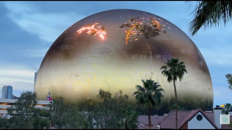 Sphere Las Vegas Today 04.09.2026 ZOOM up close LIVE – Real City View – Sphere New Projections!