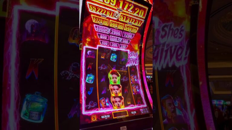 The NEW Bride of Frankenstein Slot Machine is CRAZY! #slots #casino #lasvegas