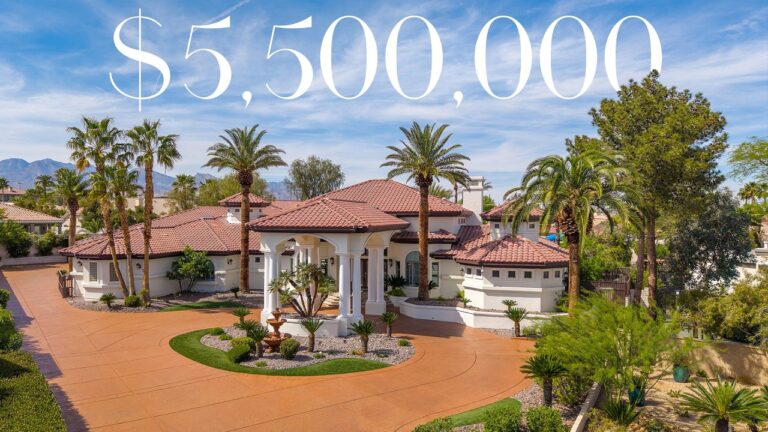 This $5.5M Las Vegas Estate Has a 20-Car Garage, Indoor Sports Court, and a Separate Guest House