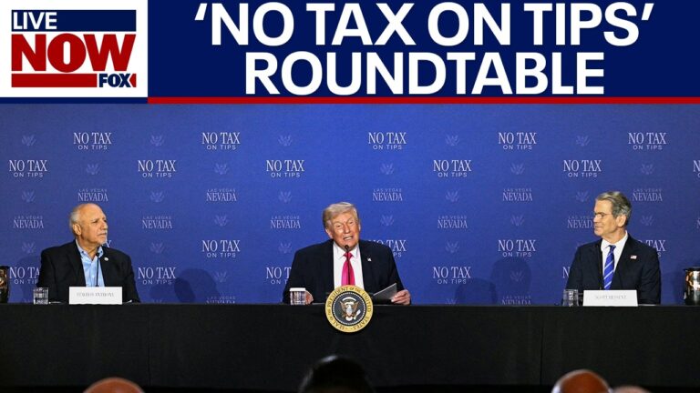 WATCH: Trump hosts ‘no tax on tips’ roundtable in Las Vegas