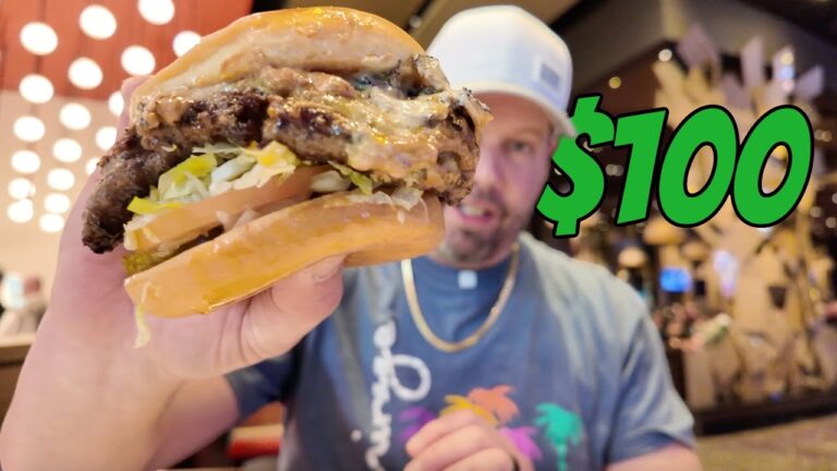 A BURGER in Las Vegas costs $100?!?  #vegas #burgerchallenge