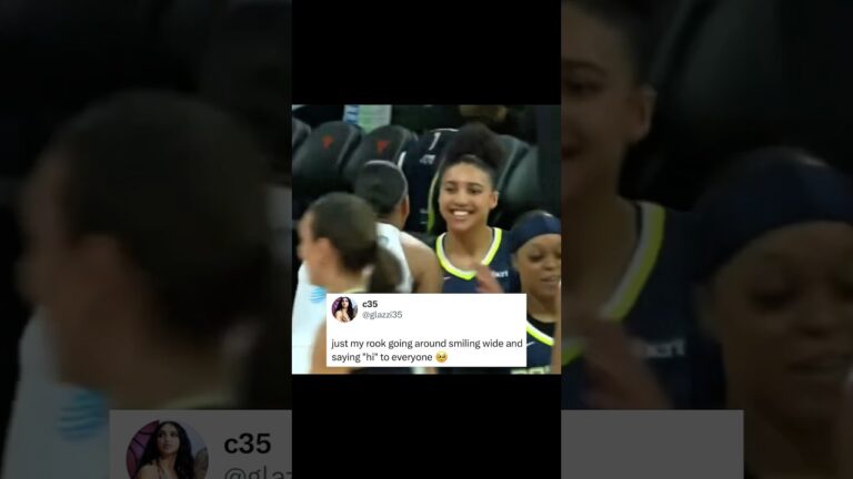 Azzi Fudd was so happy to say hi to the Las Vegas Aces players 👋