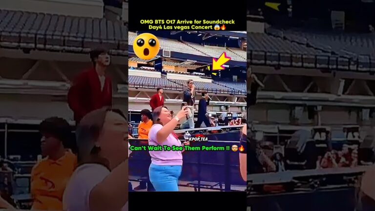 😱BTS Ot7 Arrive for Day4 Soundcheck Las Vegas #bts#btsshorts#btsarmy#taehyung#jungkook#jimin#rm#jin