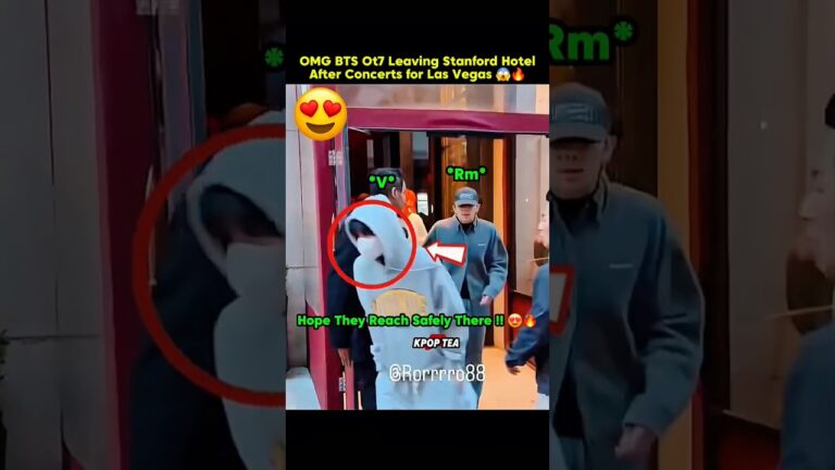 😱BTS Ot7 Leaving stanford hotel for Las Vegas Concert #bts#btsshorts#taehyung#jungkook#jimin#jin#rm
