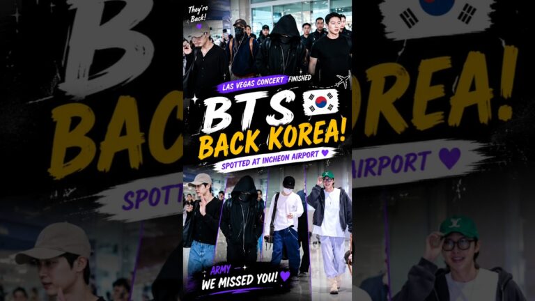 BTS Returns to Korea After Las Vegas Concert #shorts #shortsfeed