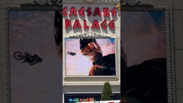Colby Raha Caesars Palace Motorcycle Jump Performed Today On Las Vegas Strip