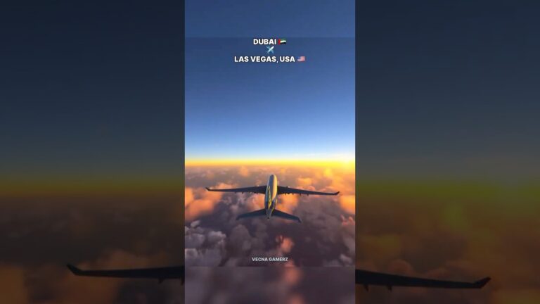 DUBAI 🇦🇪 to LAS VEGAS 🇺🇸USA ✈️😱#aviation #msfs #dubai #lasvegas