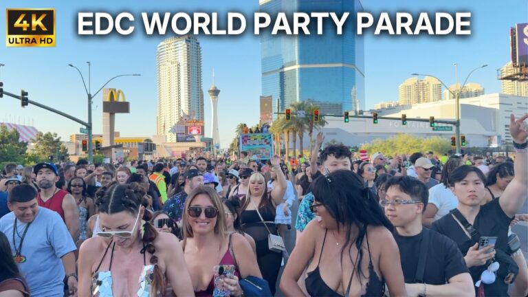 First Ever EDC Parade Las Vegas Strip 😱 | May 2026 | Historic Festival Energy [4K HDR]