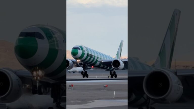 Green Island Livery Condor Airbus A330neo arrives at Las Vegas (LAS) | D-ANRD | #planespotting #KLAS