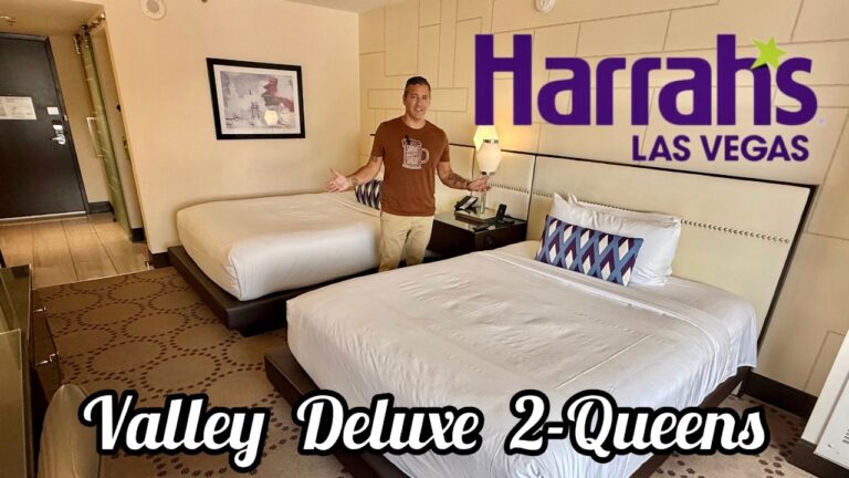 Harrah’s las Vegas Valley Deluxe Two Queens Room Tour