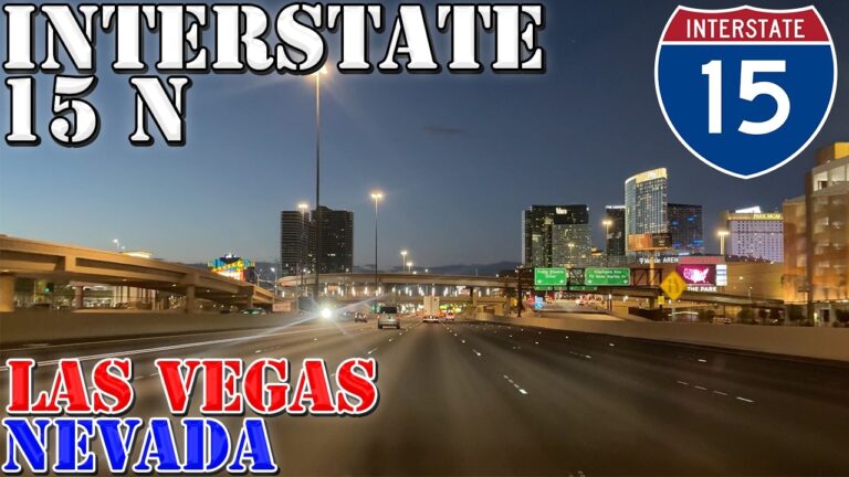 I-15 North – Las Vegas – Nevada – 4K Night Highway Drive
