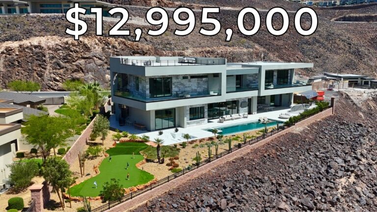 Inside a $12,995,000 Las Vegas Mansion with a Golf Simulator and Rooftop Deck!