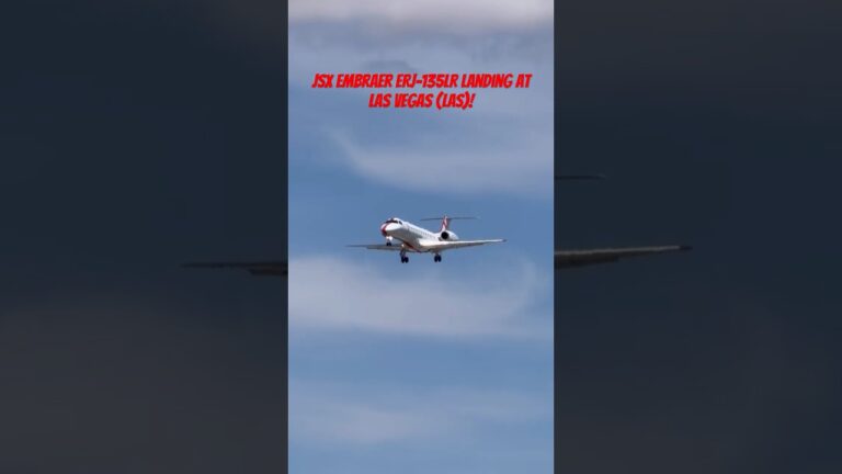 JSX Embraer ERJ-135LR landing at Las Vegas (LAS)!