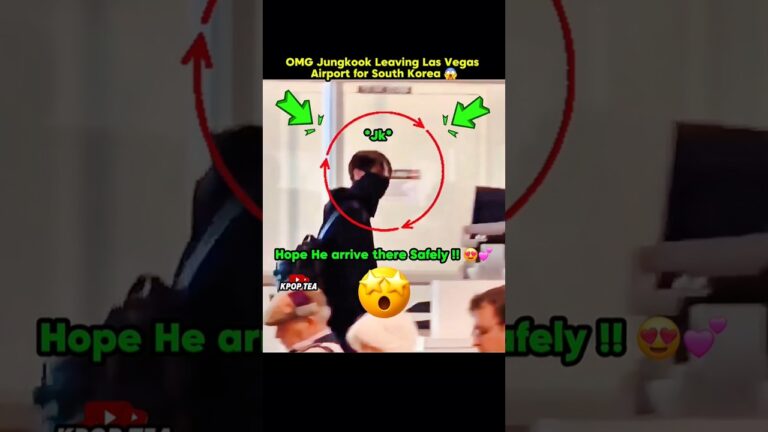 😱Jungkook leave Las vegas airport for korea alone #bts#btsshorts#taehyung#jungkook#jeonjungkook#btsv