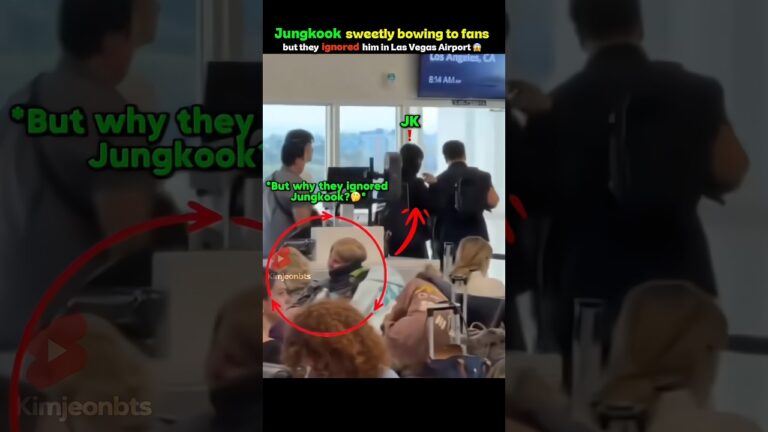 Jungkook sweetly greetings to fans at the Las Vegas Airport 🥹#jungkook #bts #shorts