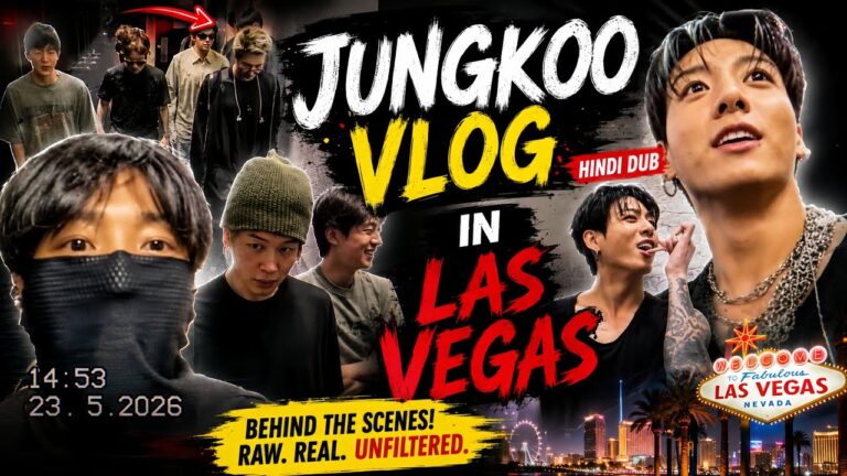 Jungkook vlog in las vegas 🫣 in Hindi dubbed #bts