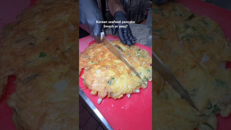Korean seafood pancake from Q Bistro Las Vegas #koreanfood #seafood #pancake #vegasfood