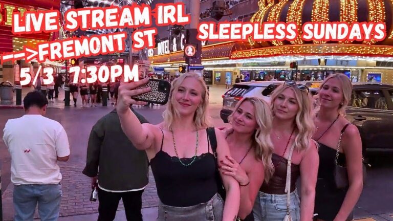 LIVE Las Vegas, Fremont Street, Sleepless Sundays Livestream IRL