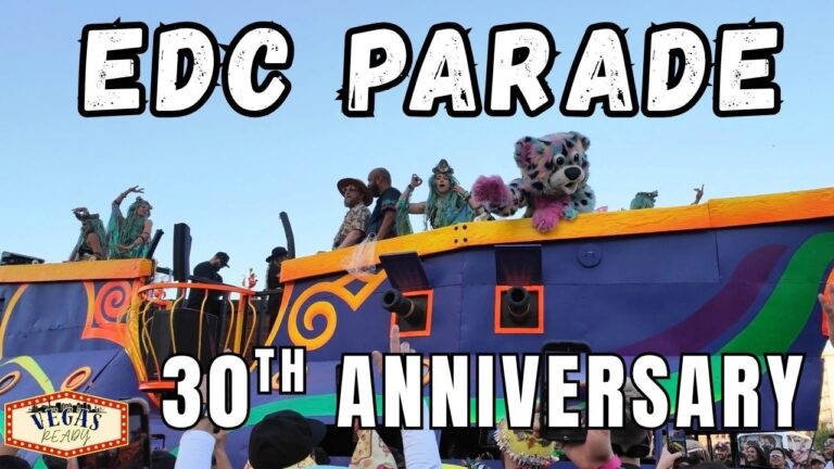 Las Vegas Epic EDC Parade 30th Anniversary Celebration Down The Vegas Strip