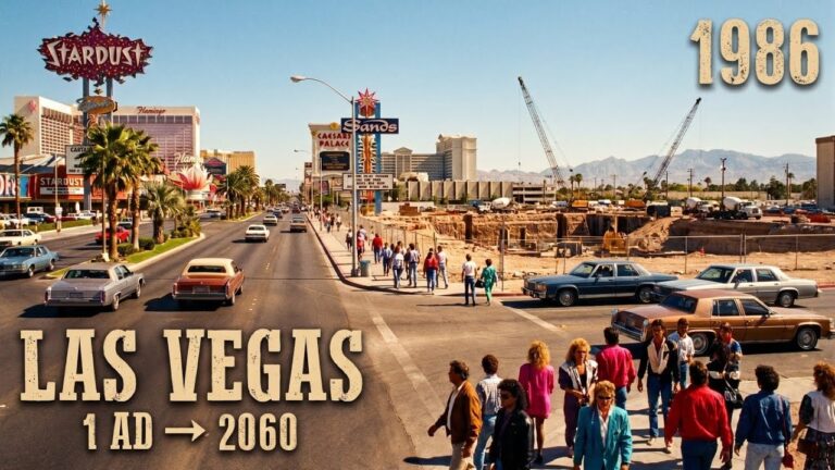 Las Vegas Evolution | Fixed Camera Timelapse | 1 AD to 2060 — Born, Rise and Conquer the World