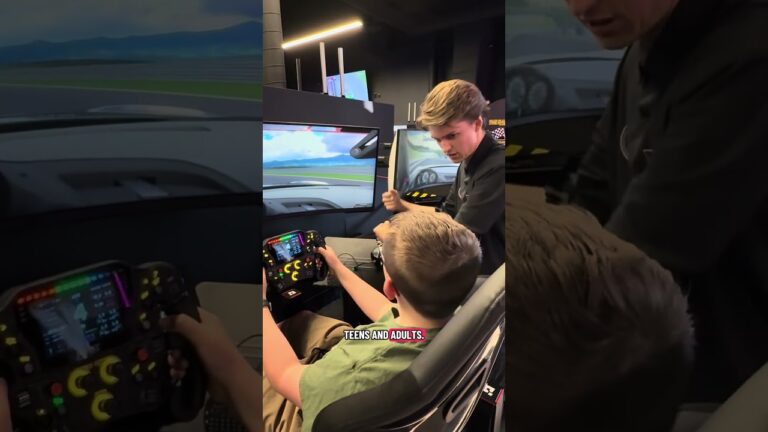 Las Vegas High Tech race car simulator at The Racing Zone drive on track e sport pro sim adrenaline