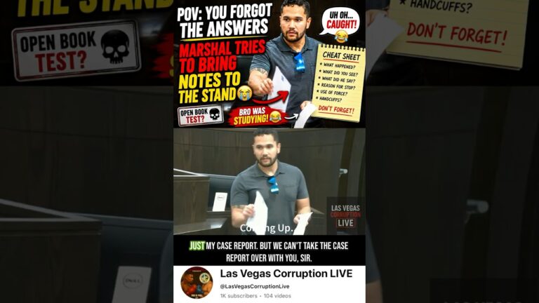 Las Vegas Marshal Tried Bringing NOTES To The Stand?! 👀