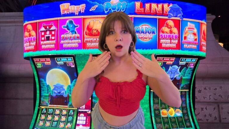 Las Vegas Premiere of the NEW Huff N’ Puff Link Slot Machine!